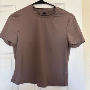 SHEIN Women's Taupe Short Sleeve Tee